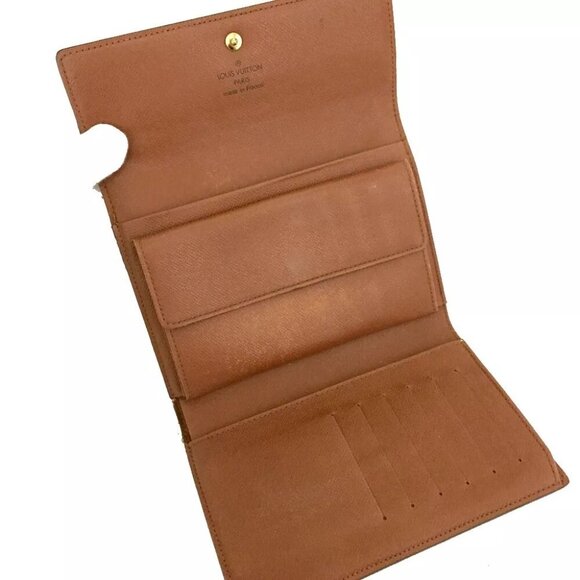 842174AD Louis Vuitton Wallet Porte Tresor Etui Papiers Trifold Brown Monogram - Picture 5 of 9